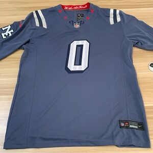 💖Christian Gonzalez Vapor Stitched Jersey Storm Blue